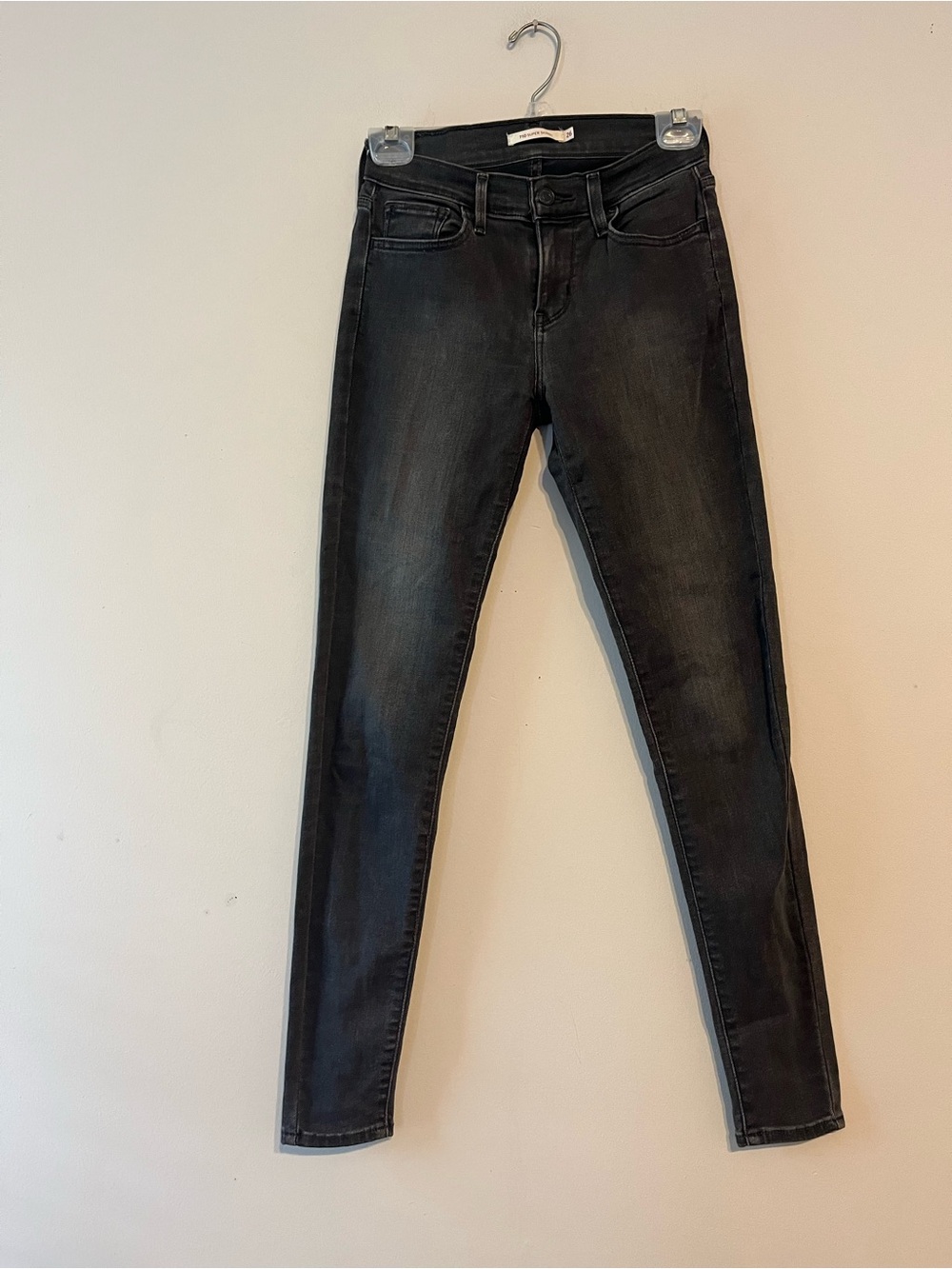 Levi’s 710 Super Skinny Black Grey Women’s Jeans size 26